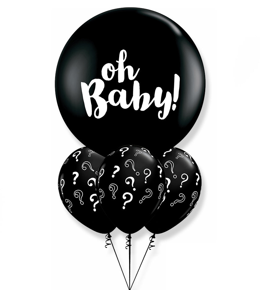 Gender Reveal Giant Question Mark Balloon Bouquet
