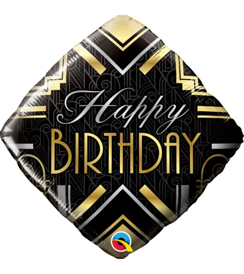 Happy Birthday Art Diamond Foil Balloon