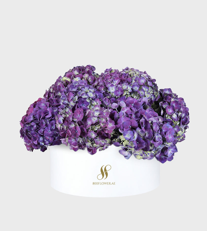 Purple Hydrangea Large Round Box - Image 2